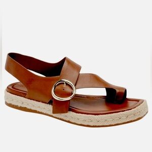 Nordstrom Perri Espadrille Slingback Brown‎ Leather Women's Sandals
